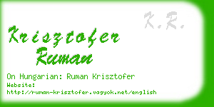 krisztofer ruman business card
